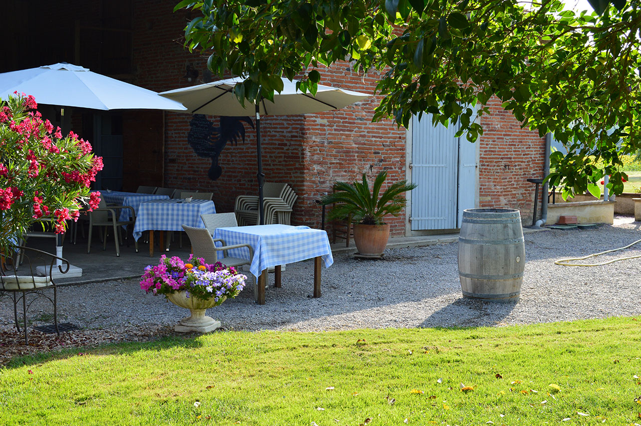 terrasse sous charpente